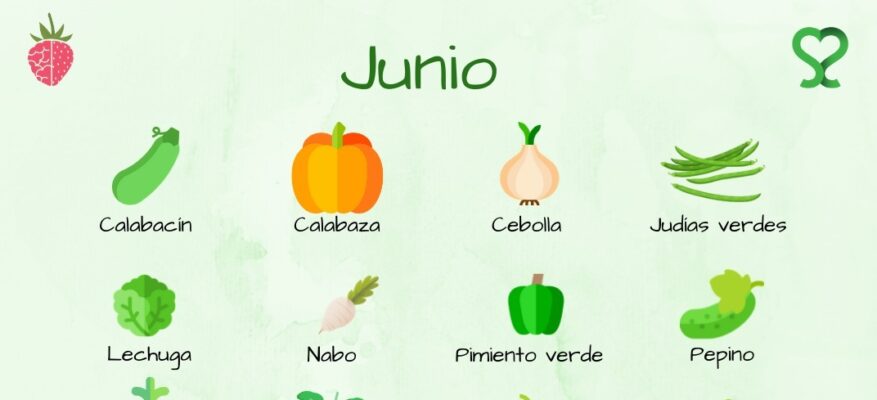 verduras y frutas de temporada. Junio